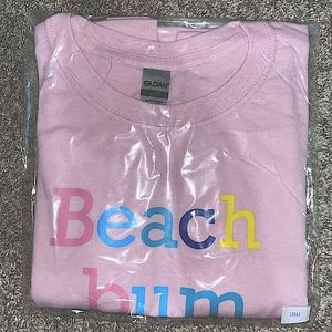 Large pink beach bum tee